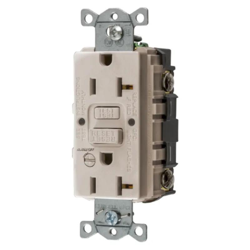 20A 125V 2 Pole 3 Wire Grounding Straight Blade Devices Commercial Grade GFCI Receptacle GFRST20LAB