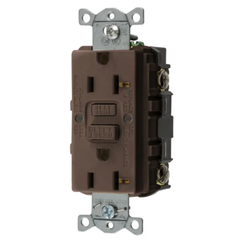 20A 125V 2 Pole 3 Wire Grounding Straight Blade Devices Commercial Grade GFCI Receptacle GFRST20U