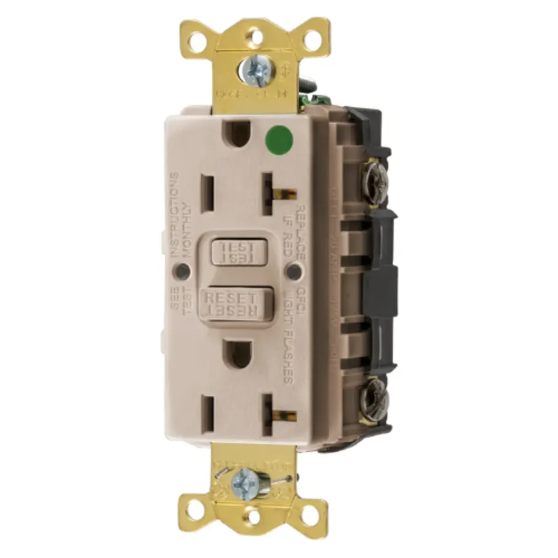 20A 125V 2 Pole 3 Wire Grounding Straight Blade Devices Commercial Grade GFCI Receptacle GFRST83ALU