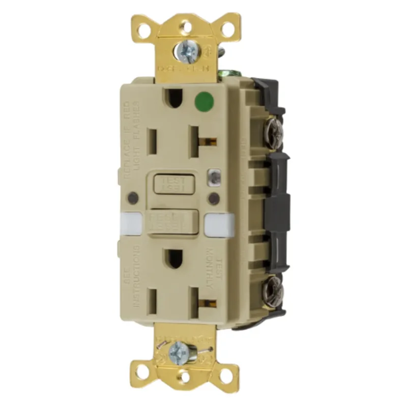 20A 125V 2 Pole 3 Wire Grounding Straight Blade Devices Commercial Grade GFCI Receptacle GFRST83INL