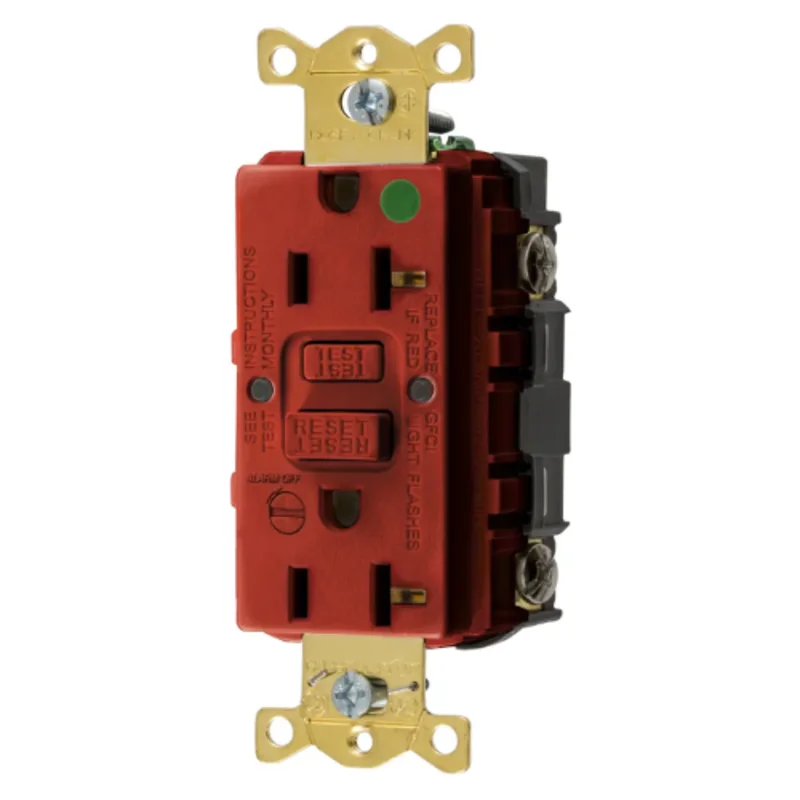 20A 125V 2 Pole 3 Wire Grounding Straight Blade Devices Commercial Grade GFCI Receptacle GFRST83RB