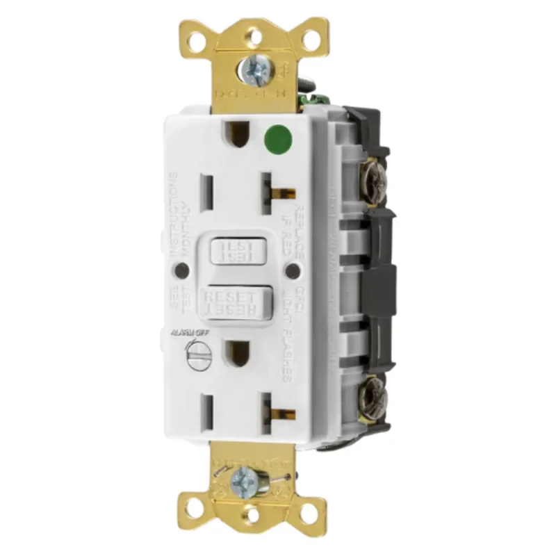 20A 125V 2 Pole 3 Wire Grounding Straight Blade Devices Commercial Grade GFCI Receptacle GFRST83WB