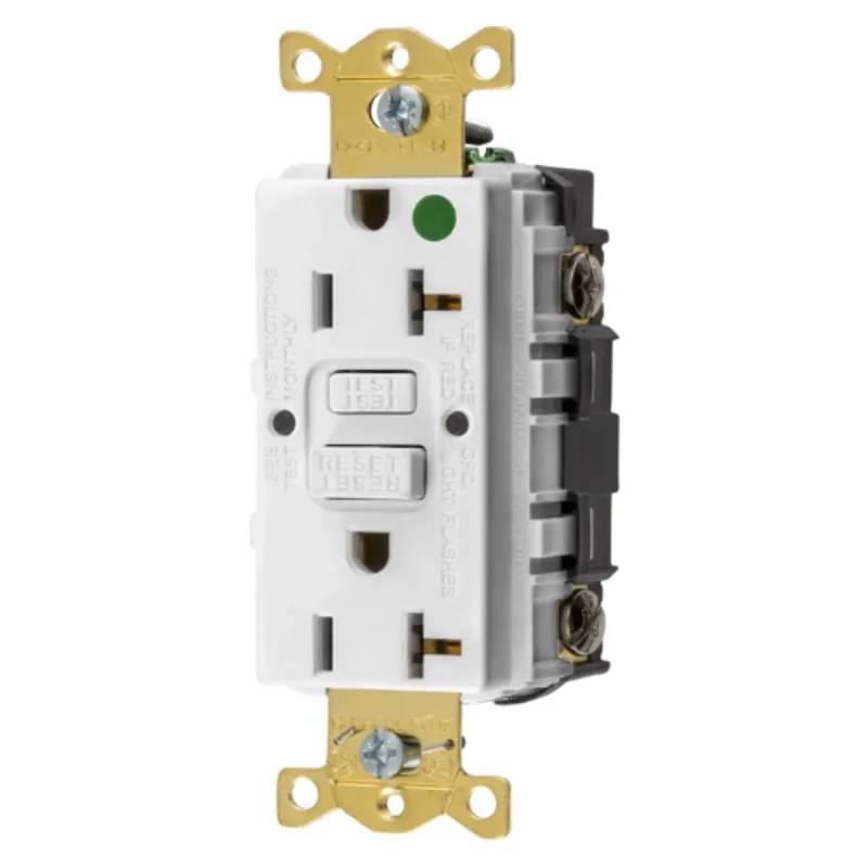 20A 125V 2 Pole 3 Wire Grounding Straight Blade Devices Commercial Grade GFCI Receptacle GFRST83WU