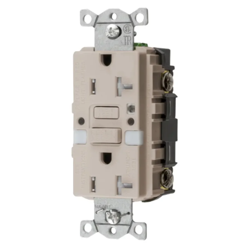 20A 125V 2 Pole 3Wire Grounding Heavy Duty Commercial with Nightlight GFCI Receptacles GFTRST20LANL