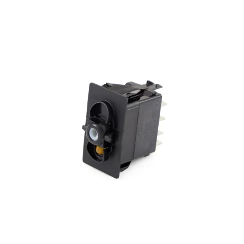 20A 12VDC SPST On-Off-On Amber LED Illuminated Rocker Switch V6D2AN0B-00000-000