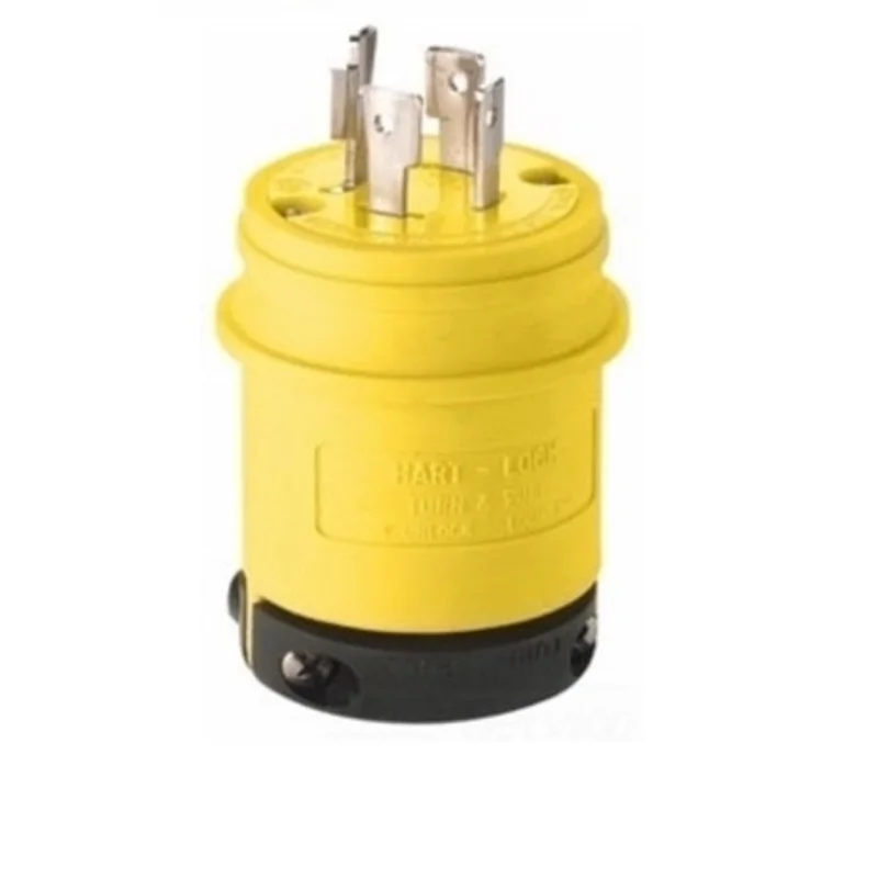 20A 250V Yellow Thermoplastic Standard Locking Plug L1420P