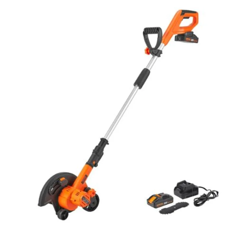 20V Battery Powered Cordless Edger 9-inch Blade Edger Lawn Tool with 3-Position Blade Depth, Battery and Charger