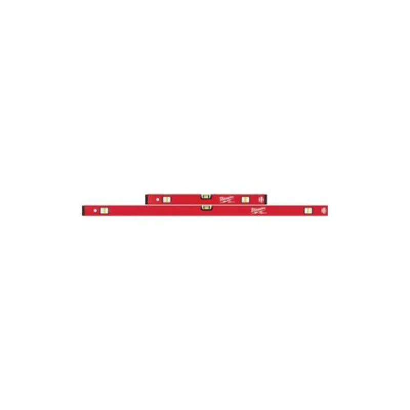 24 And 48 Inch Heavy Duty Aluminum Box Level Set Red MLCMS48