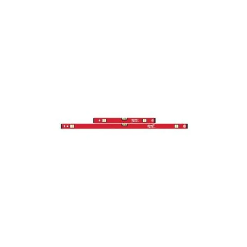 24 And 48 Inch Heavy Duty Magnetic Spirit Level Set Red MLCMSM48
