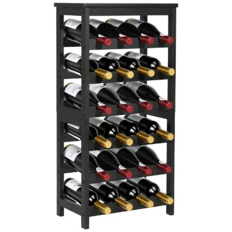 24 Bottle Detachable Wine Rack For Kitchen Cellar Bar Dining Room (6-Tier)