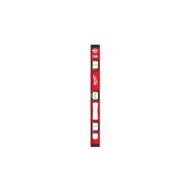 24 Inch Heavy Duty Magnetic Aluminum I-Beam Level Red MLIBM24