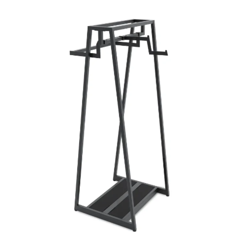 24"W x 62"H Aspect 24" Floor Merchandiser for Hanging Apparel Kit 1 Matte Black APA24KIT1B