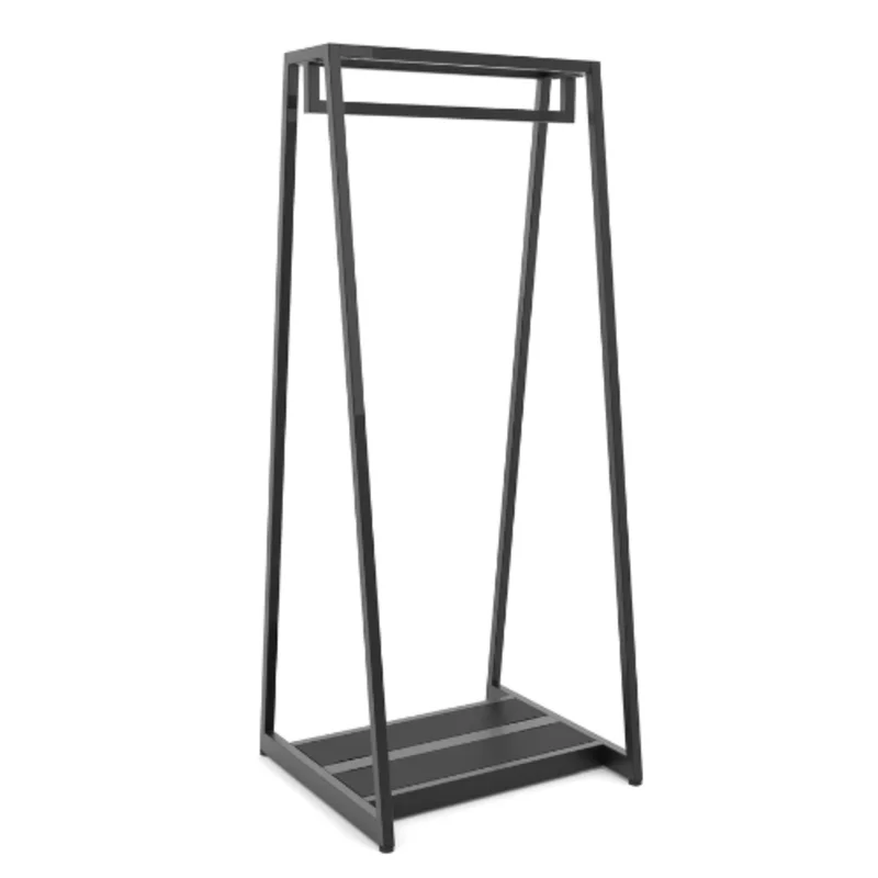 24"W x 62"H Aspect Double Sided Floor Merchandiser Gloss Matte Black Frame with Base APA24MAB