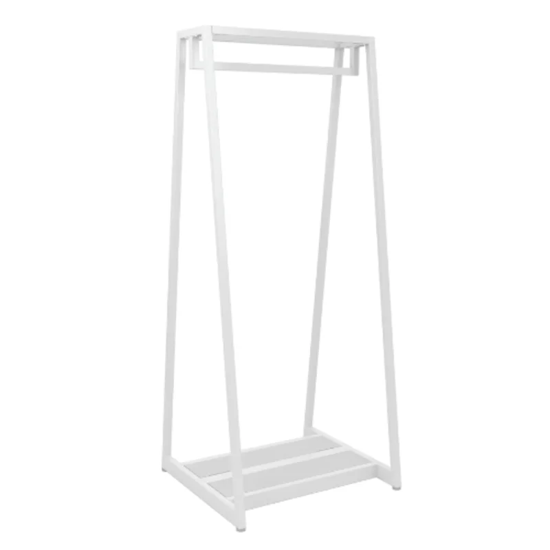 24"W x 62"H Aspect Double Sided Floor Merchandiser Gloss White Frame with Base APA24W
