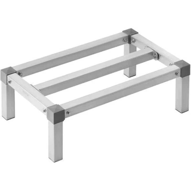 24 x 14 Aluminum Dunnage Rack, 1000 lbs Capacity, Adjustable Storage for Restaurants & Kitchens (Assembled Type)