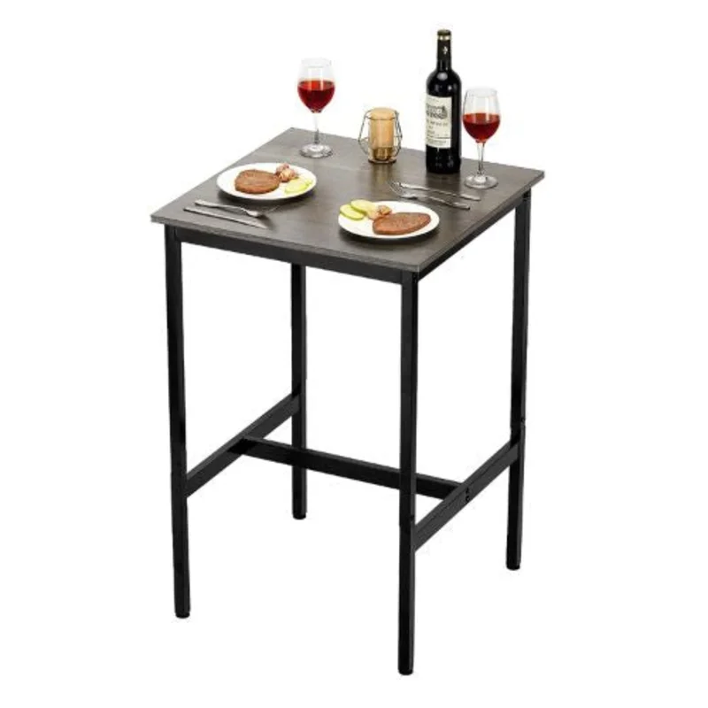24"x24"x36" Bar Table Sturdy Metal Frame Easy to Assemble Bar Height Cocktail Desk for Living Room & Parties