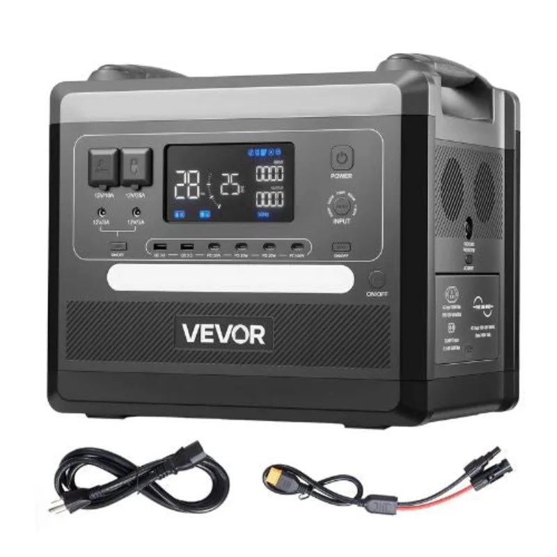 2400W Portable Power Station 2160Wh Solar Generator with 10 Output Ports Expandable LiFePO4 Battery Backup for Home Camping & RV