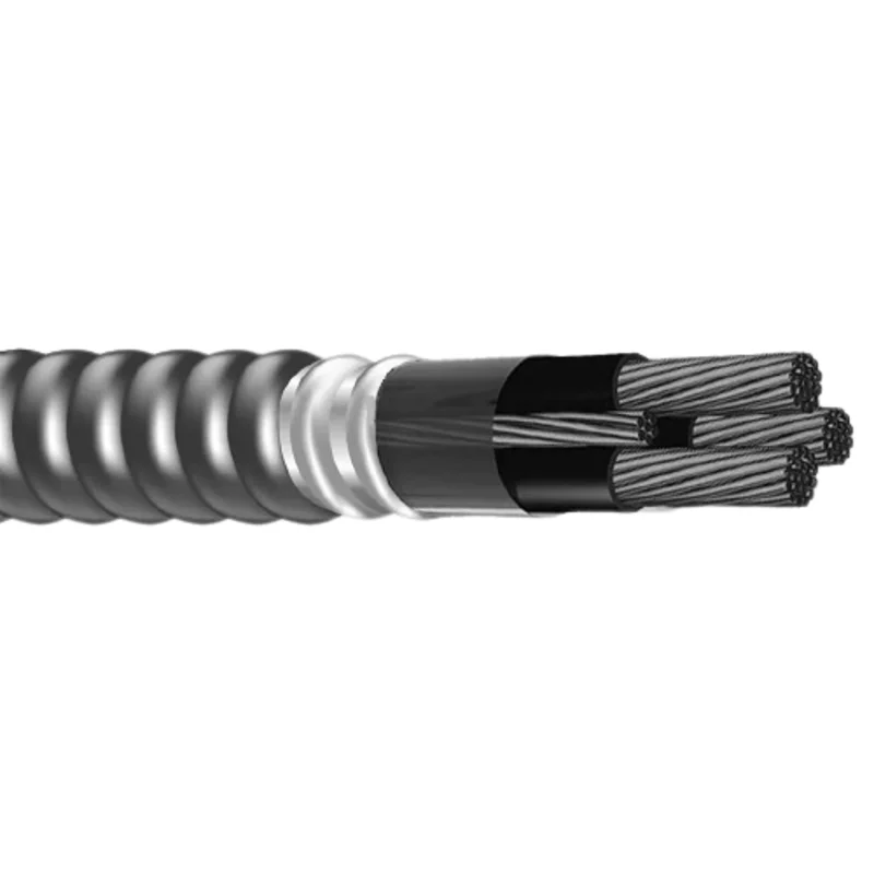 250' 12 AWG 2C Solid Metal Clad Copper Conductor Aluminum Armored W/ Ground PVC Jacket