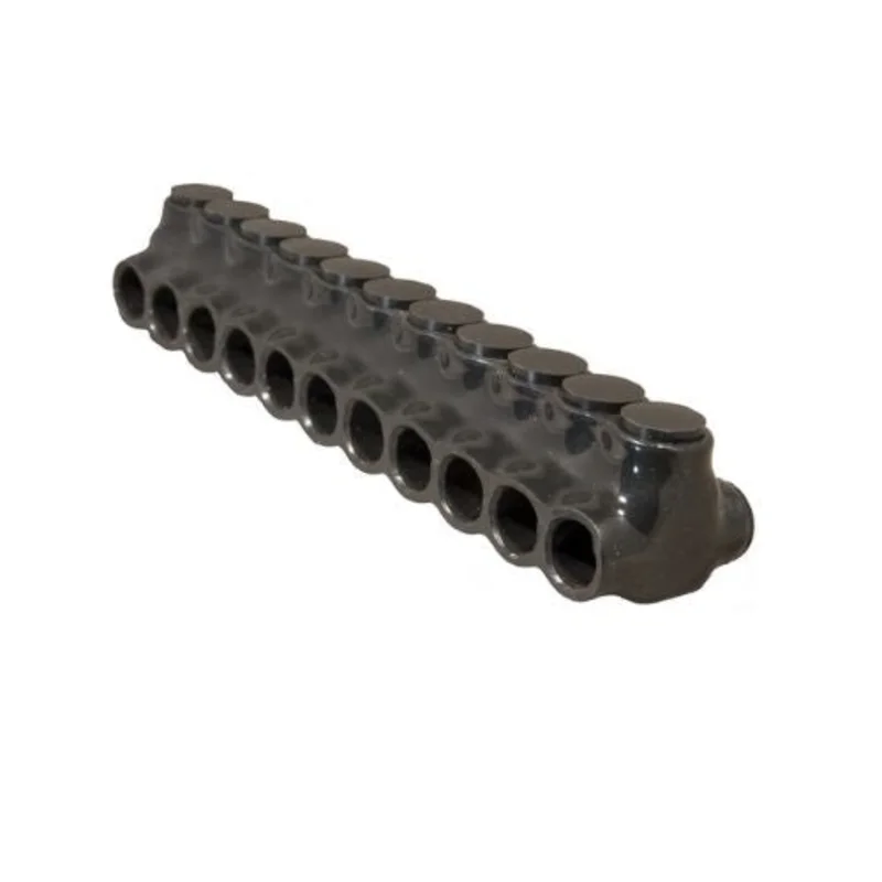 2506 AWG 11 Port Dual Entry Insulated Wire Connector Block Black 97651