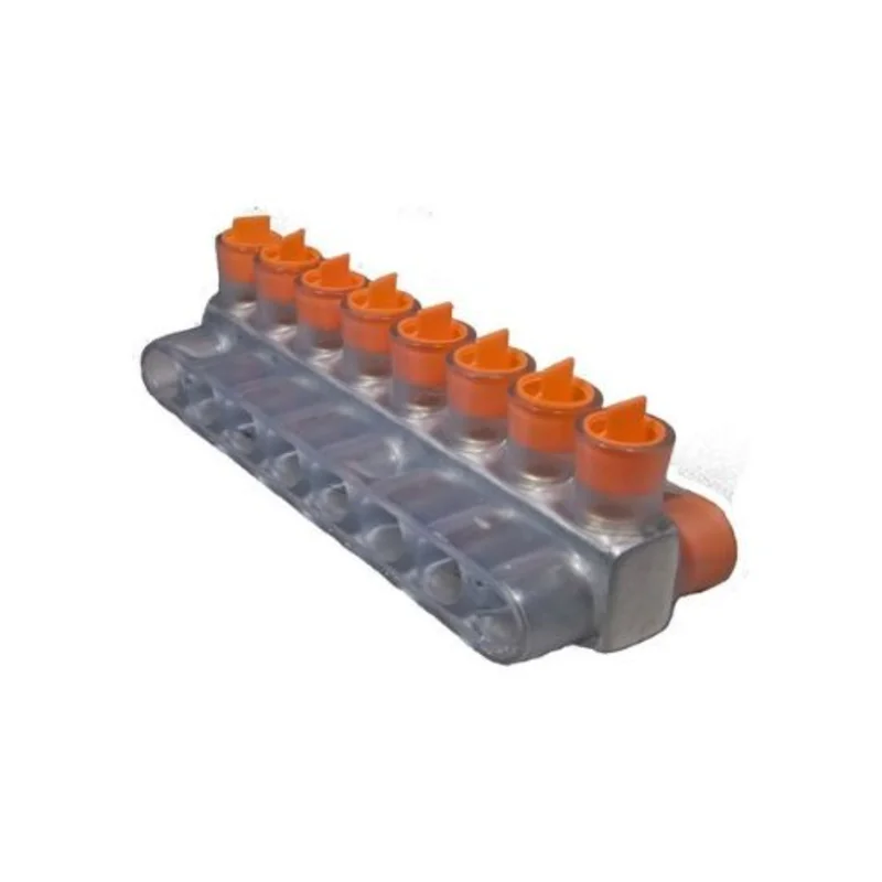 2506 AWG 8 Port Dual Entry Insulated Multi-Wire Junction Connector Clear 97402
