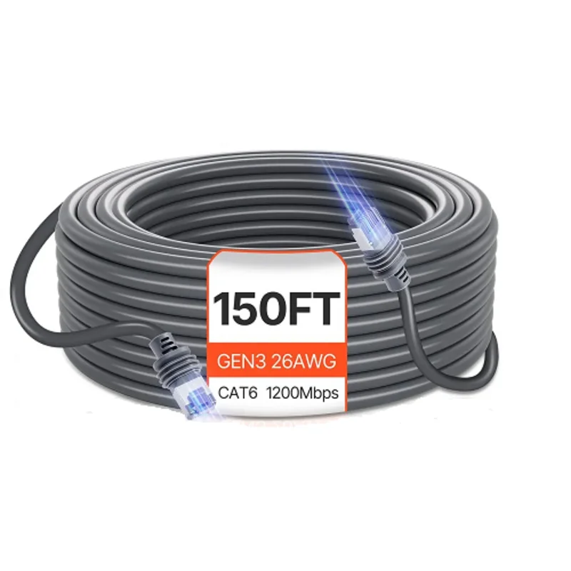 26 AWG Copper Core Compatible with Standard Rectangular V3 VEVOR 150FT Starlink Gen 3 Extension Cable