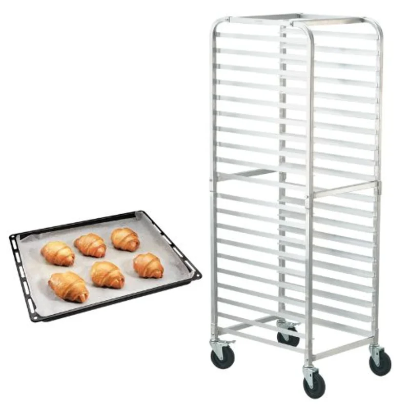 26"L X 20.4"W X 70"H Bun Pan Aluminum Racking Trolley Storage for Kitcen and Bakery LHPR-20R