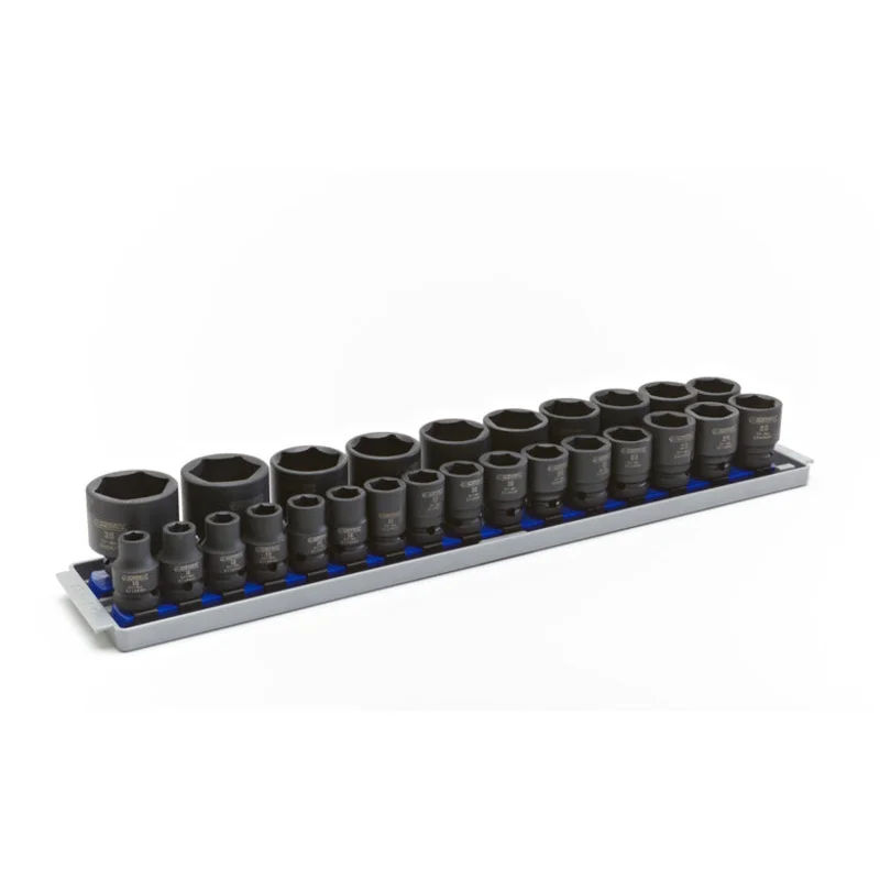 26-PC. 1/2" Drive Metric Impact Socket Set - 6-PT.