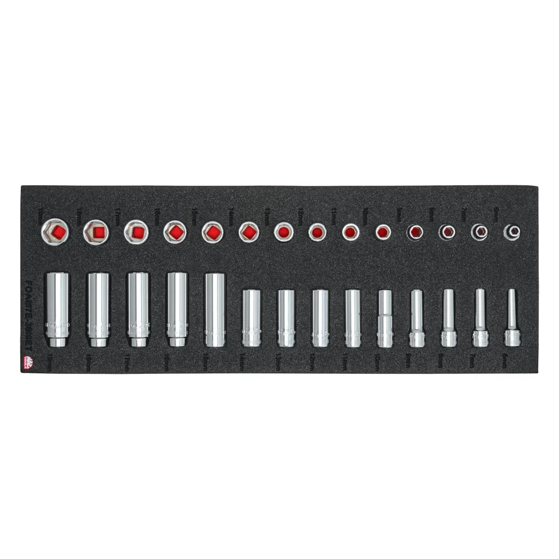 28-PC. 3/8" Drive Metric Socket Foam Set