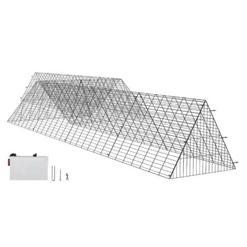 287 x 78.7 x 24.2 In Chicken Tunnel Run  Extra-Large Portable Outdoor Coop for Chickens Ducks & Rabbits