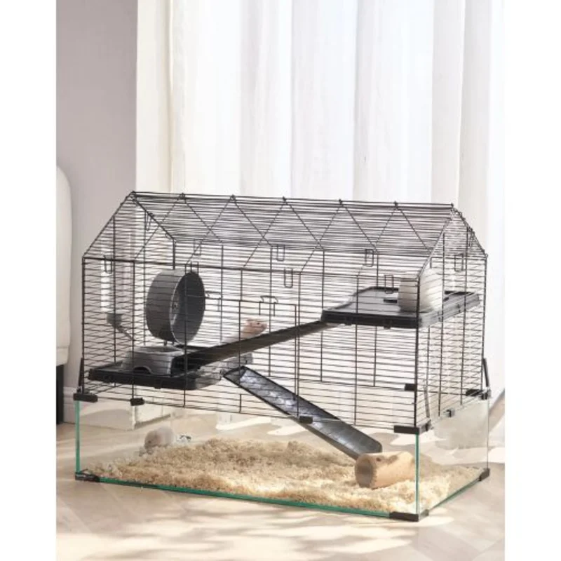 29.5"x17.3"x24" 360 Hamster Cage  Ventilated Habitat with Water Bottle