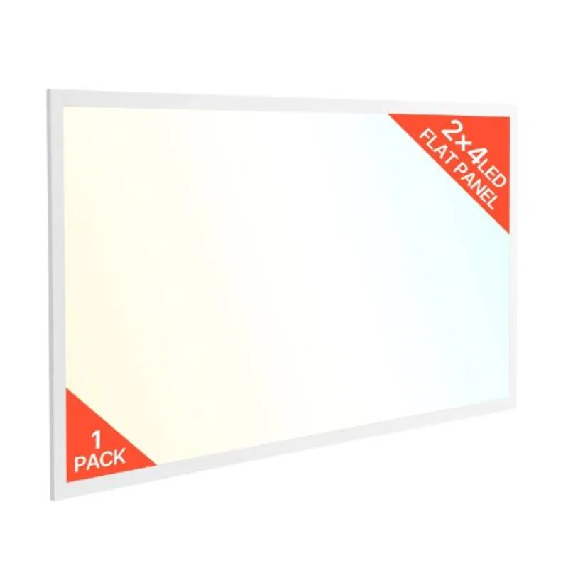 2x4 FT LED Flat Panel Light 7800LM Flush Mount 30W/40W/50W Selectable 4000K/5000K/6000K 0-10V Dimmable Ultra Slim