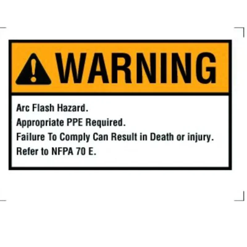 3-1/2 x 5 Inch NEC Arc Flash Adhesive Warning Label 44-892BK (Pack of 100)