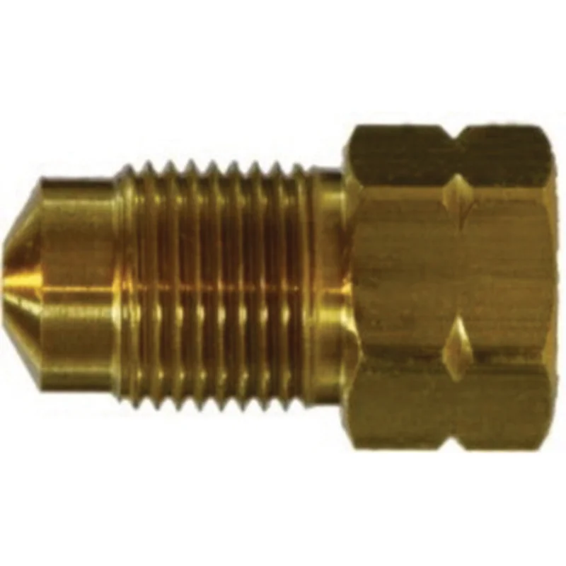 3/16 Inch Female Inverted Flared M11 Bubble Male Inverted Flared Brass Adapter 12336
