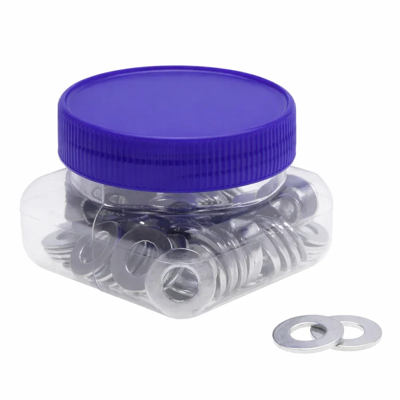 3/16 Inch Heavy Duty Flat Washer Fastener for Electrical and Construction Use JSW72 (Pack of 100)