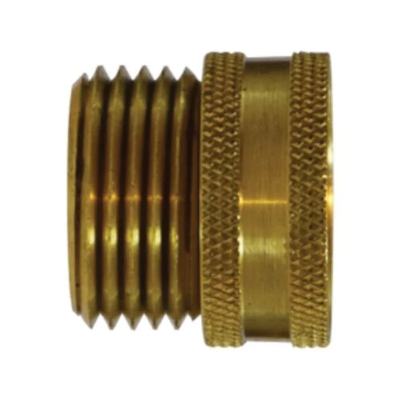 3/4 in MGH 3/4 in FGH Brass Straight Swivel Adapter 30000