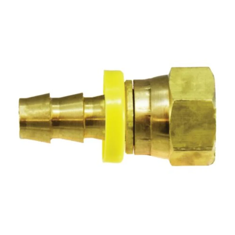 3/4 in Push-On Hose Barbed 3/4 in FPT Brass F Gasket Swivel Adapter 30366