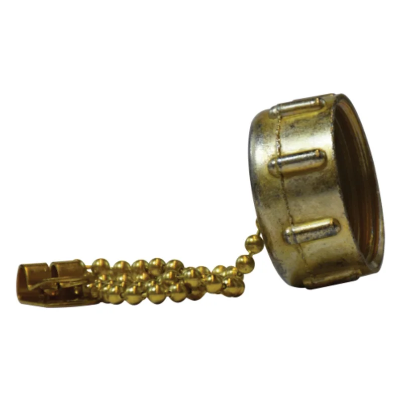 3/4 Inch 7.5 Inch Length Zinc Garden Hose Cap with Chain 30142