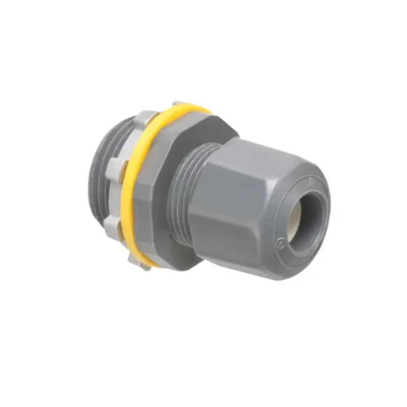 3/4 Inch Liquidtight Oiltight Strain Relief Cord Connector With Sealing Ring and Locknut LPCG754