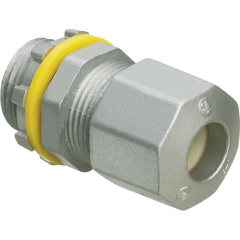 3/4 Inch Liquidtight Oiltight Strain Relief Cord Connector With Sealing Ring and Locknut LPCG754Z