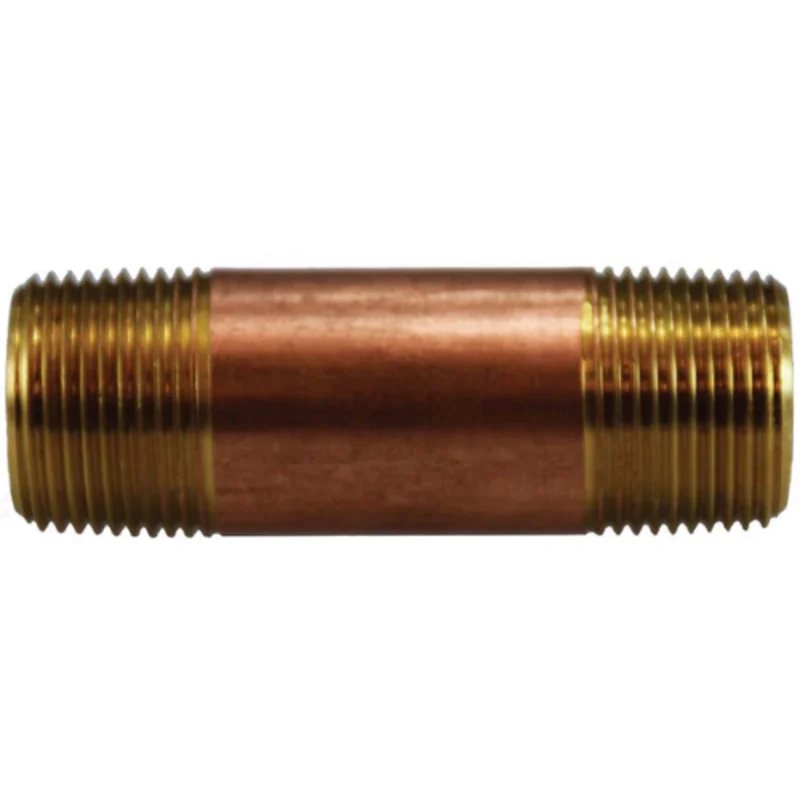 3/4 Inch MPT 3/4 Inch Seamless Pipe Nipple 48 Inch L Brass 40272