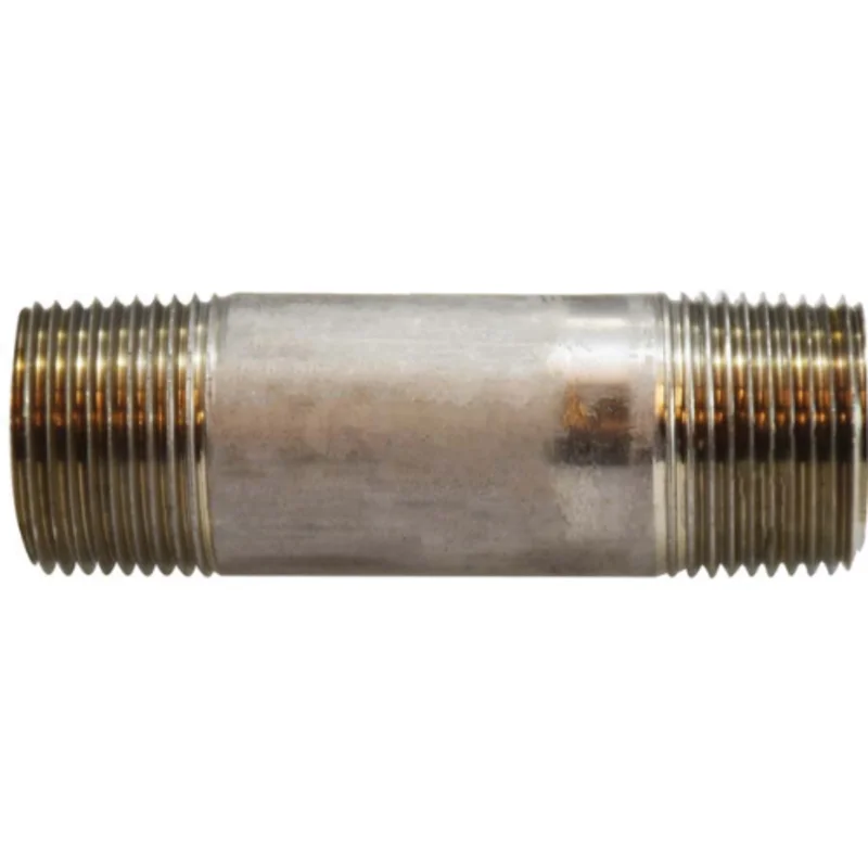 3/4 Inch MPT Seamless Pipe Nipple Stainless Steel 52088