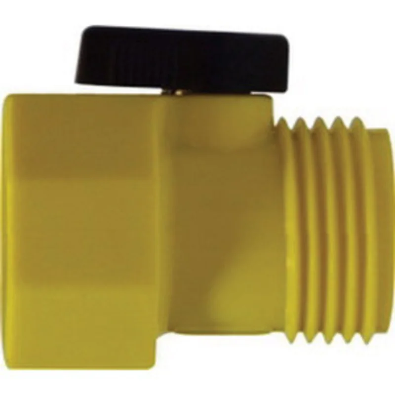 3/4 Inch Nominal FGH MGH Plastic Ball Valve yellow 30163