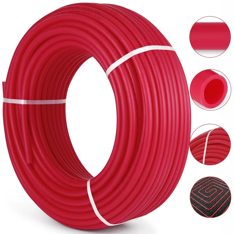 3/4" x 300ft PEX Tubing Oxygen Barrier PEX-B Radiant Floor Heat Pipe Red PEX300FT34IN-H