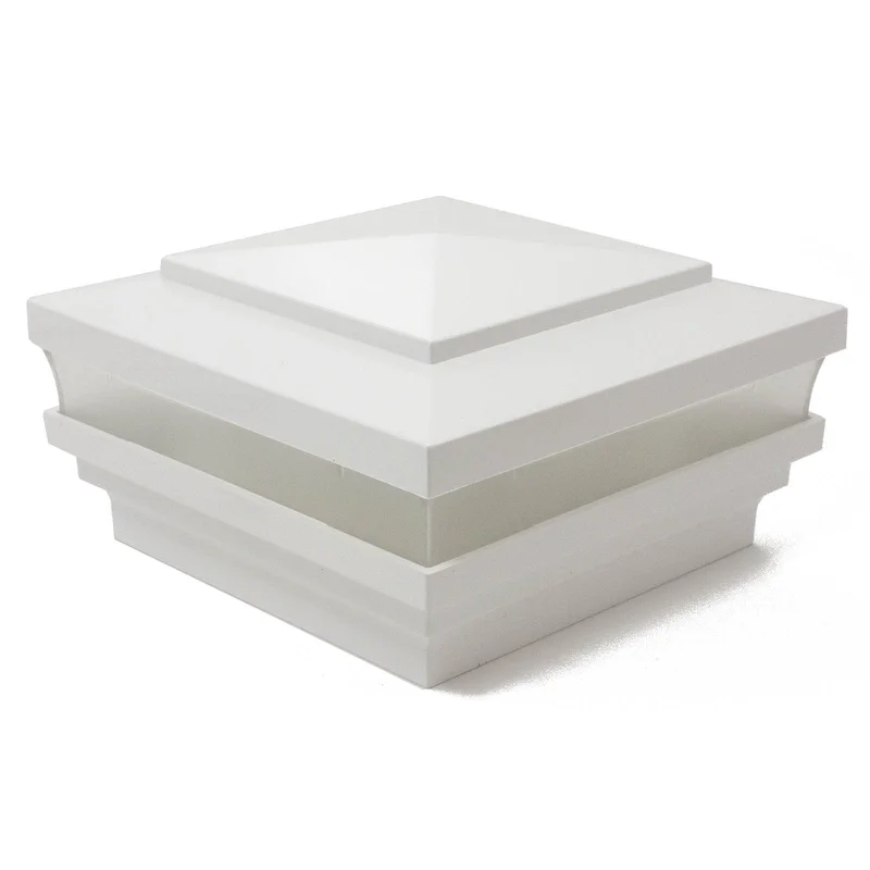 3-5/8" x 3-5/8" Cape May Halo Low Voltage Post Cap Light (Box of 6) White