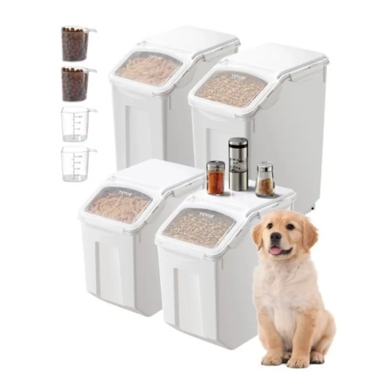 3.5Gal X 2 + 4.5Gal X 2  Ingredient Storage Container For  Kitchen F-8908-8909 (Pack of 4)