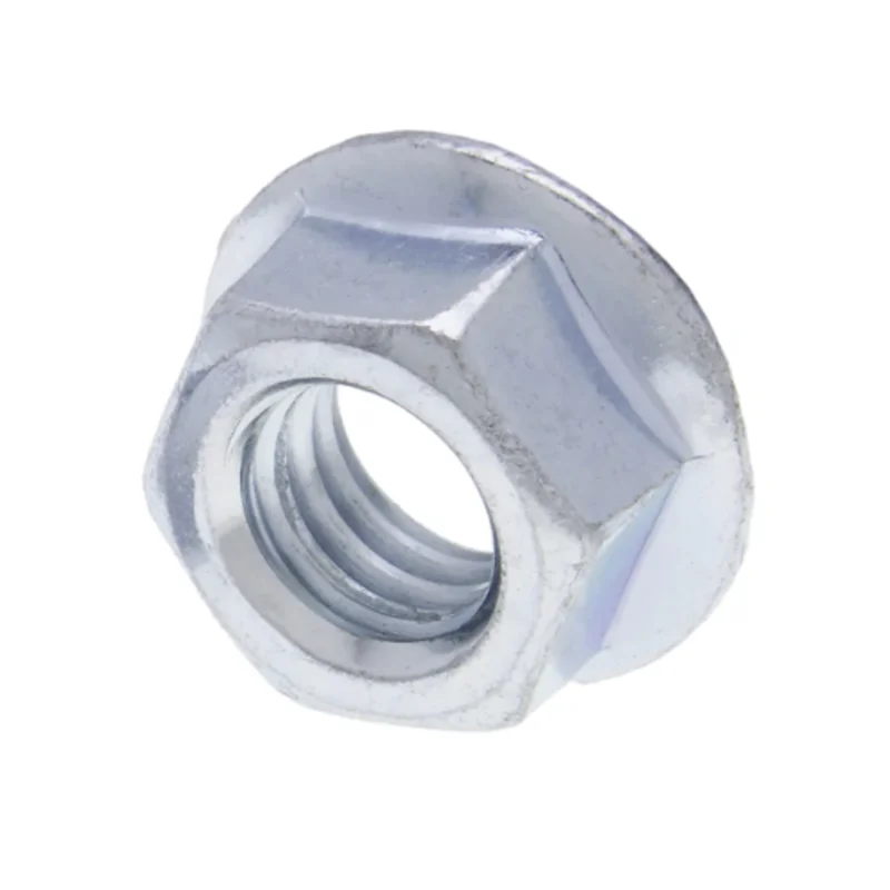 3/8-16 Inch Hex Flange Lock Nut with Serrations Stainless Steel JSFN3816SS (Pack of 100)