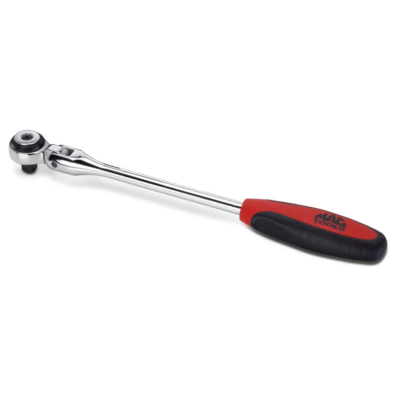 3/8" Drive Bi-Material Round-Head Flex Ratchet - 10"