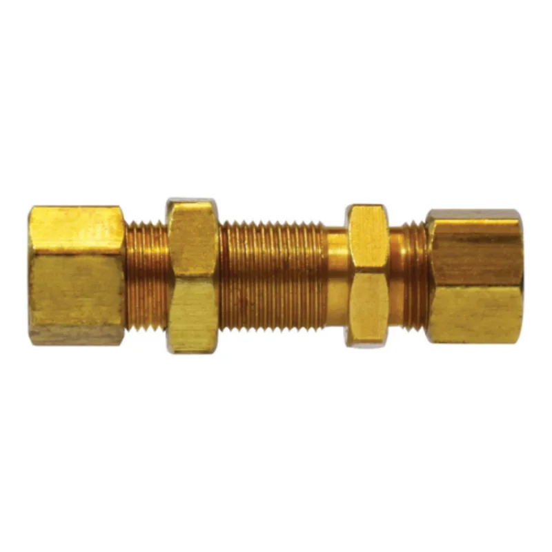 3/8 Inch Compression 3/8 Inch Captive Sleeve Bulkhead Union with 26005 Captive Sleeve Nut 26090