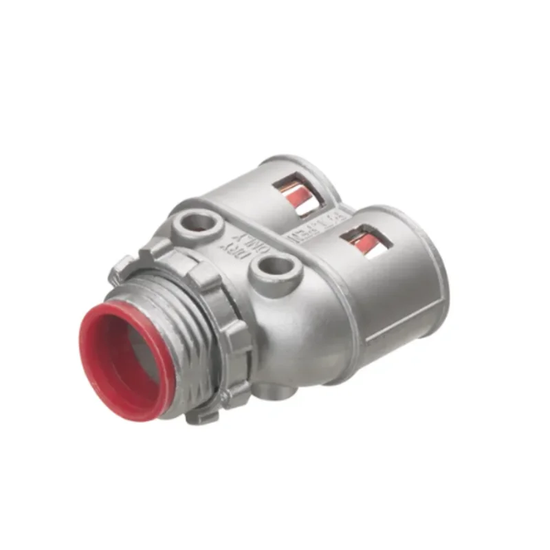 3/8 Inch Duplex Connector With Insulated Throat And Locknut 4040A