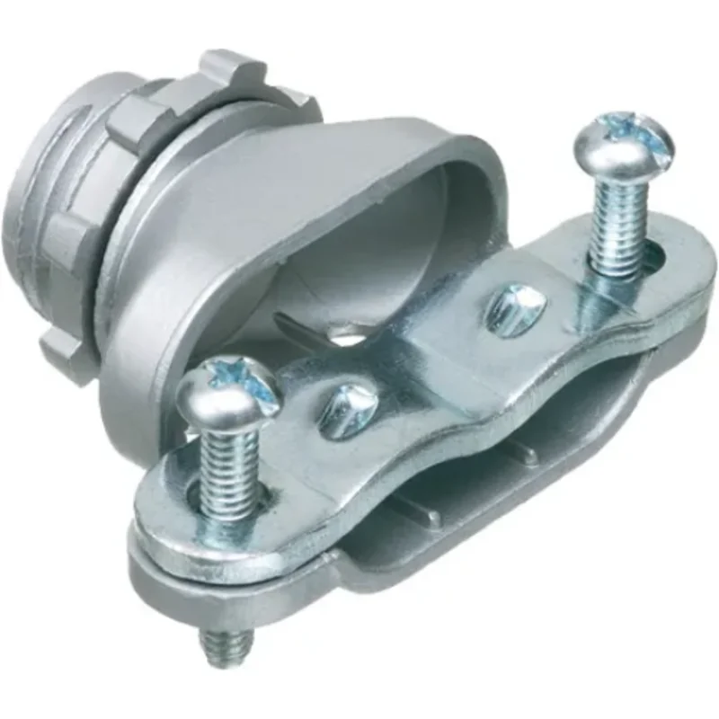 3/8 Inch Duplex Single Screw Cable Connector With Steel Strap 846SS